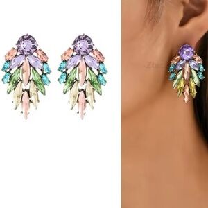 🌙Stunning boho statement earrings w Gypsy shabby chic vibe